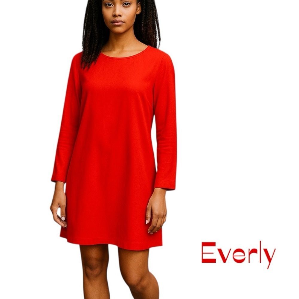 Anthropologie Everly Orange ScandiGirl Cottage Dress NWOT Size M
